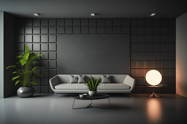 A sleek and stylish wall mockup for showcasing design projects Ideal for modern interior presentations