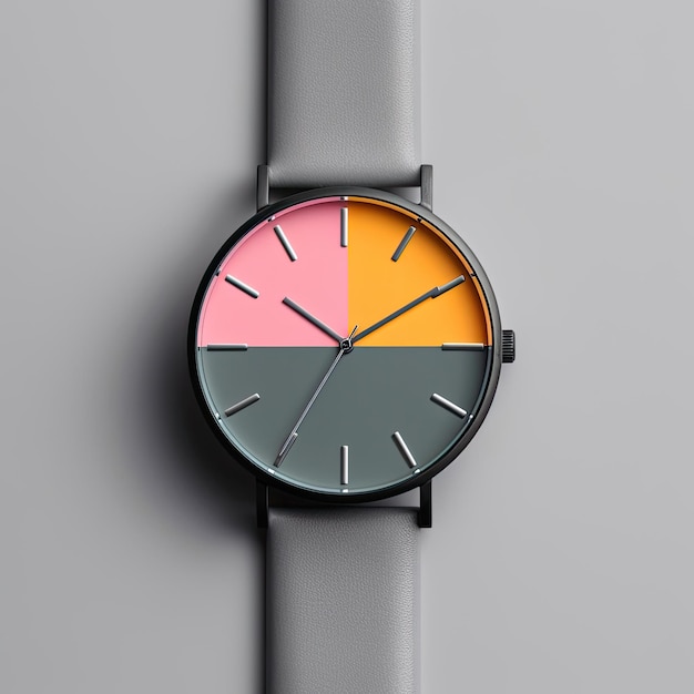 Photo sleek timepiece on a subtle gray