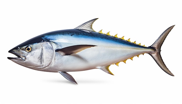 Sleek Tuna Fish Side Elevation View