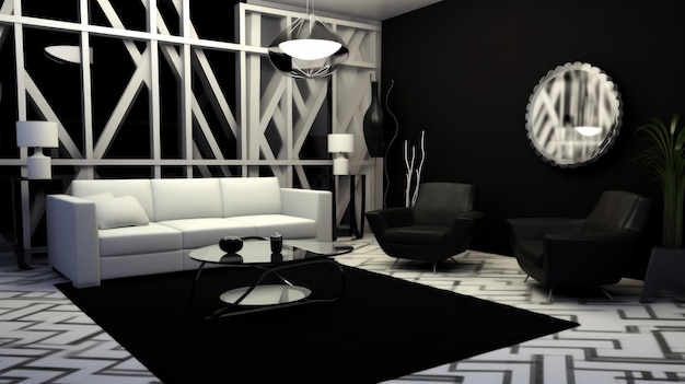 Sleek UltraModern Living Room with Contemporary Elegance