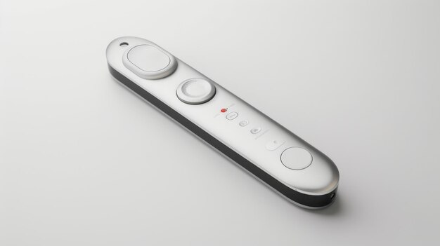 Photo sleek wireless presenter remote on white background