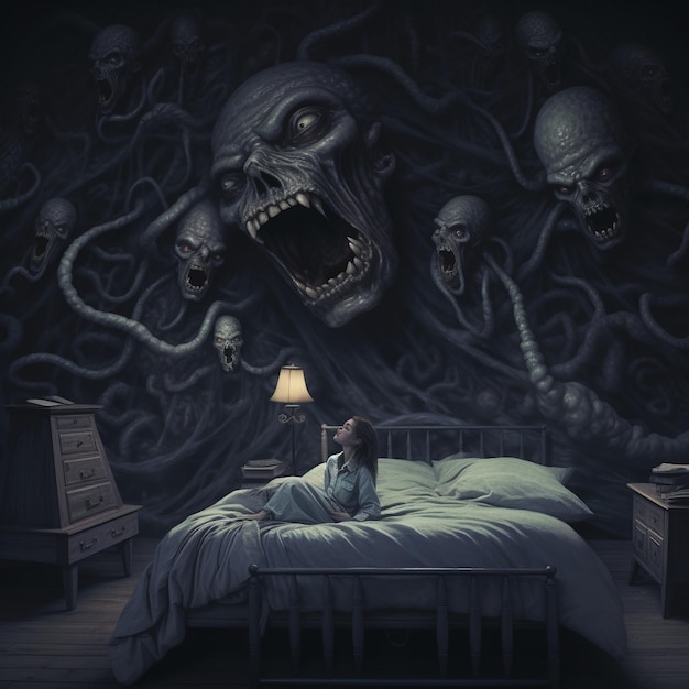 Sleep paralysis panic disorder insomnia ghost and monsters night paralisis del sueno