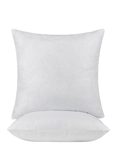 sleep pillows with cotton cover isolate on a white background