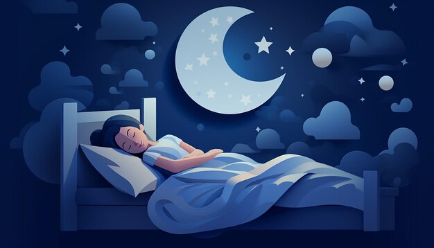 Photo a sleep scene background image