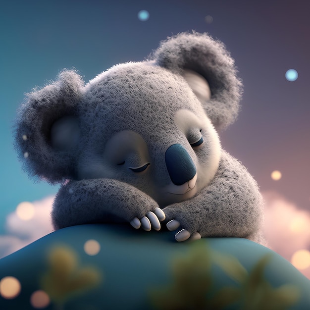 Sleeping baby panda realistic Generative AI style