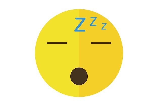 Sleeping colored Emote icon Emoji symbol yellow Emoticon sign art