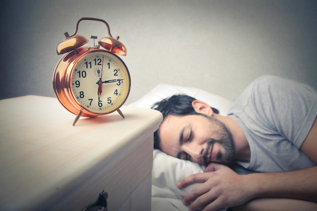 sleeping in the morning