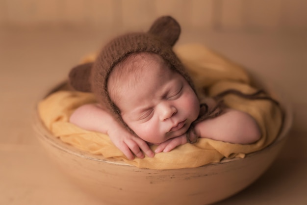 Sleeping newborn baby