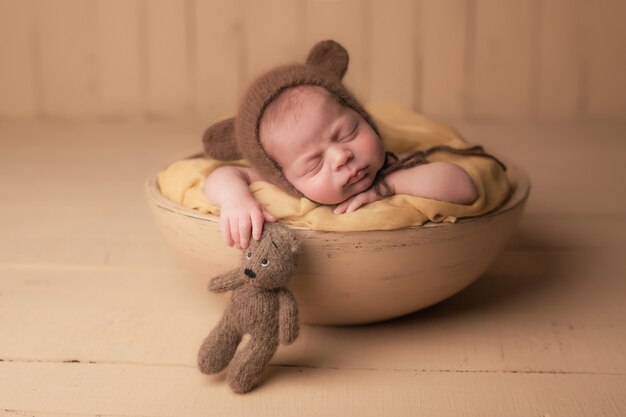 Sleeping newborn baby