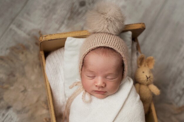 Sleeping newborn baby