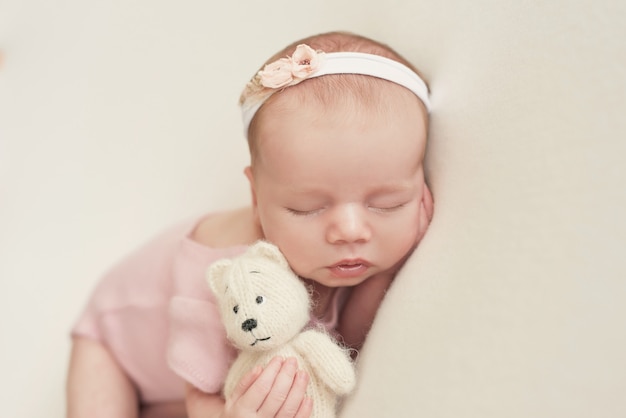 Sleeping newborn baby