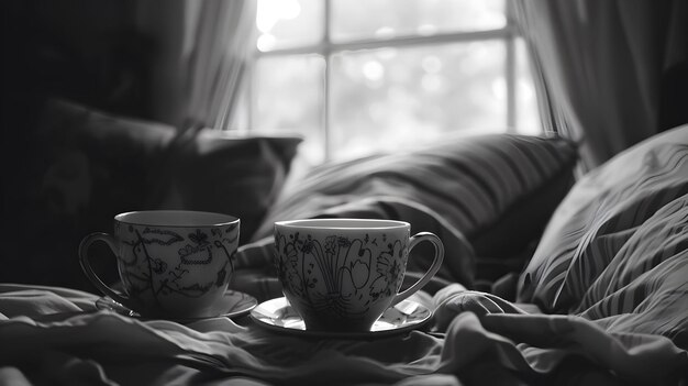 Foto sonnolenti suoni di tazze per il tè