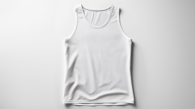 Sleeveless Racer Jersey Plain white