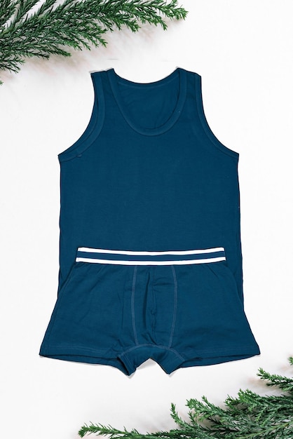 sleeveless shirt and boxer set