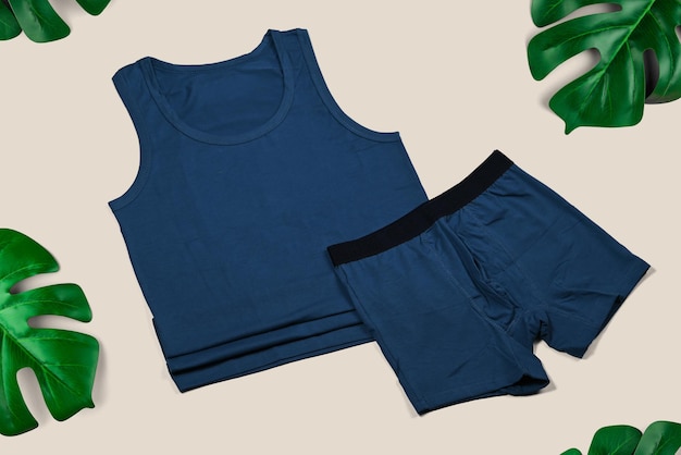 sleeveless shirt and boxer set