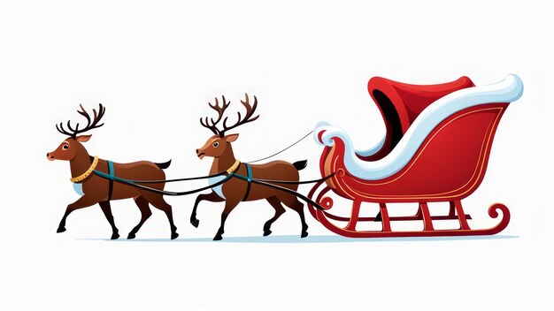 Photo sleigh isolated on white background