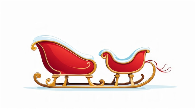 sleigh isolated on White Background