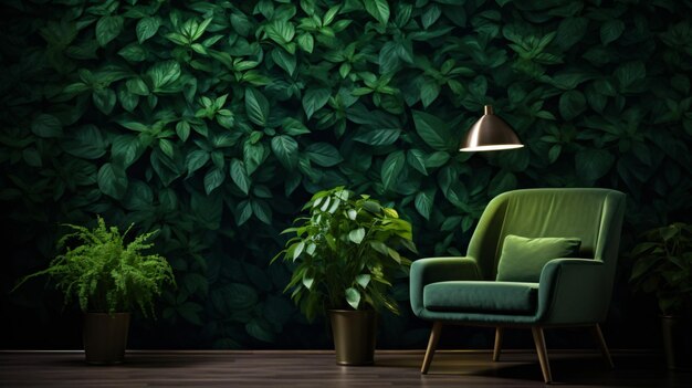 Photo a slender green plant wallpaper