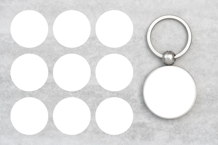 Foto sleutelhanger mockup om uw ontwerp te tonen