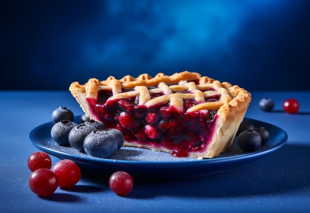 Slice of blueberry pie