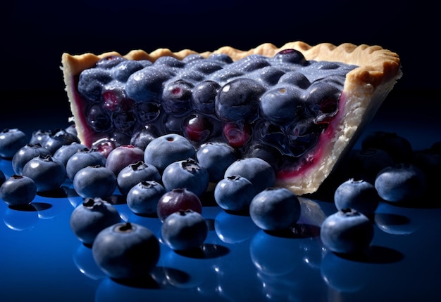 Slice of blueberry pie