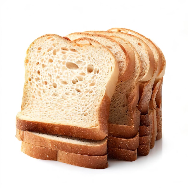 slice bread isolated on white background