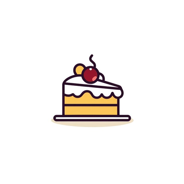 A slice of delicious cake illustration