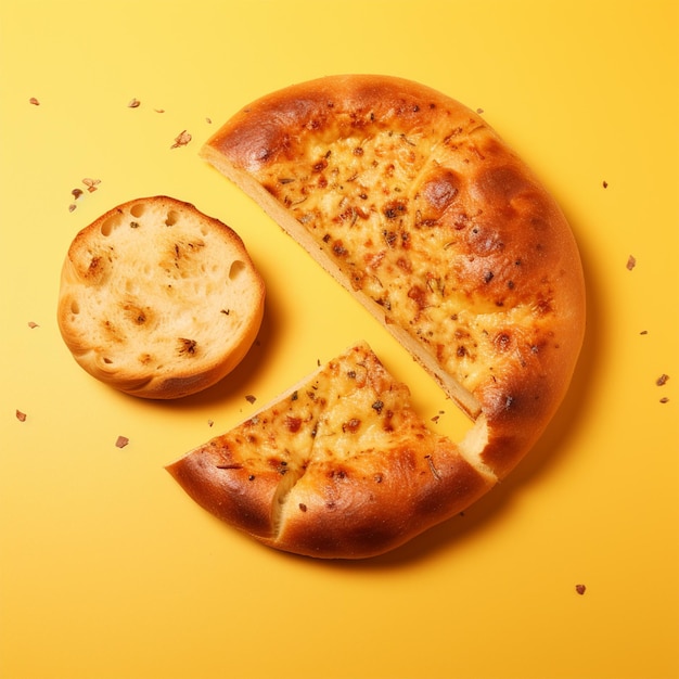 A slice of Delicious Pizza on a pastal background