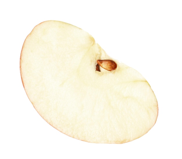 Photo slice of fresh apple on white background