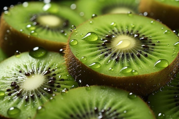 Slice of Freshness Juicy Kiwi Kiwi image photography