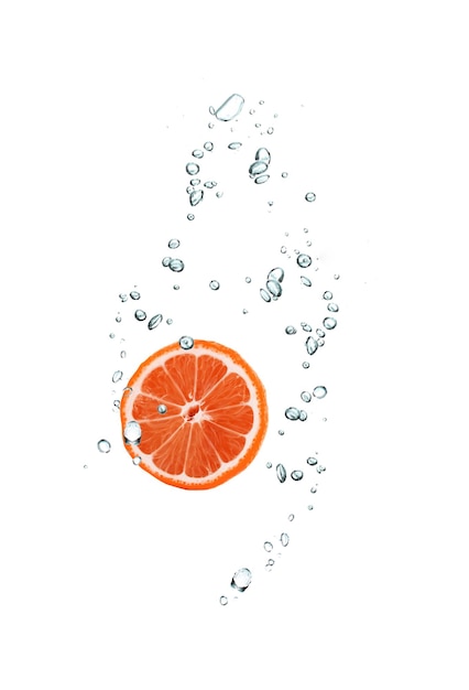 Slice of grapefruit in water