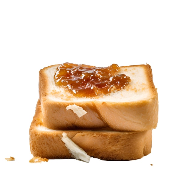 A slice of Kaya bread with jam on it