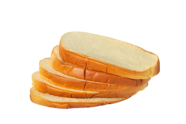Фото Кусок хлеба, изолированные на белом фоне.