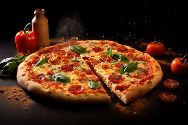 Slice of heaven een visueel feest van onweerstaanbare pizza generatieve AI