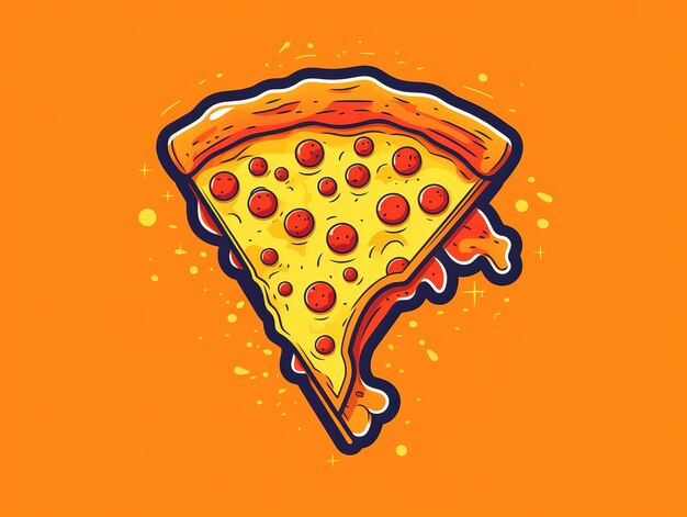 slice of pizza vector pizza logo geïsoleerd