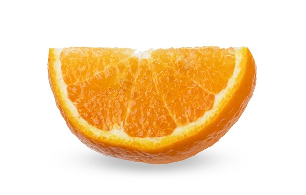 slice orange isolated on white background orange clipping path