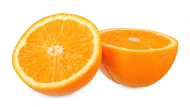 Slice orange isolated on white clipping path