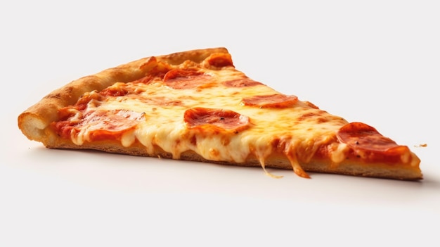 Foto viene mostrata una fetta di pizza con alcune fette mancanti.