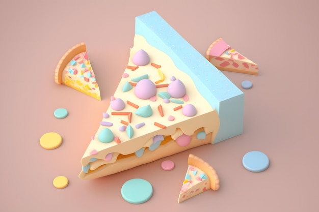 A slice of pizza with sprinkles on it