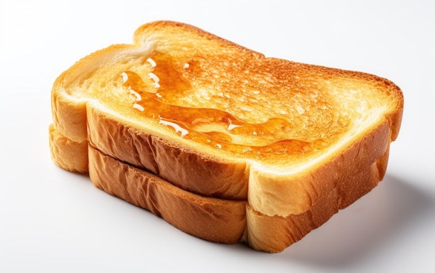 Slice of Toast with a Perfect Crisp Idea on White background