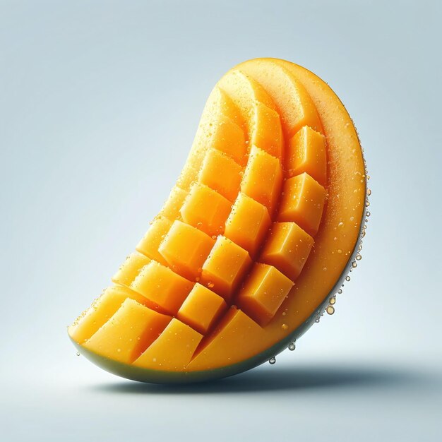 a slice of tropical mango fruit