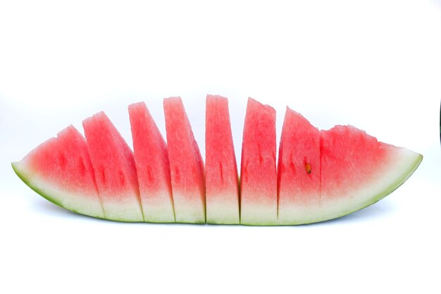 Slice of watermelon isolated on a white background