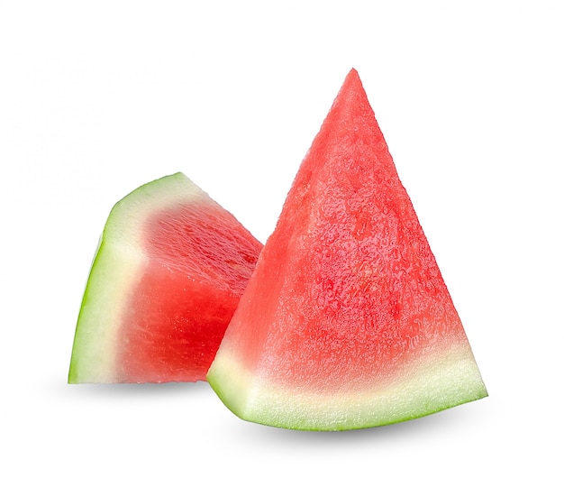 Slice watermelon isolated on white clipping path