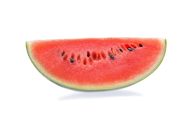 Slice of watermelon isolated on white