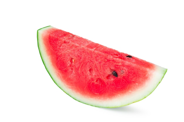 Slice of watermelon isolated on white