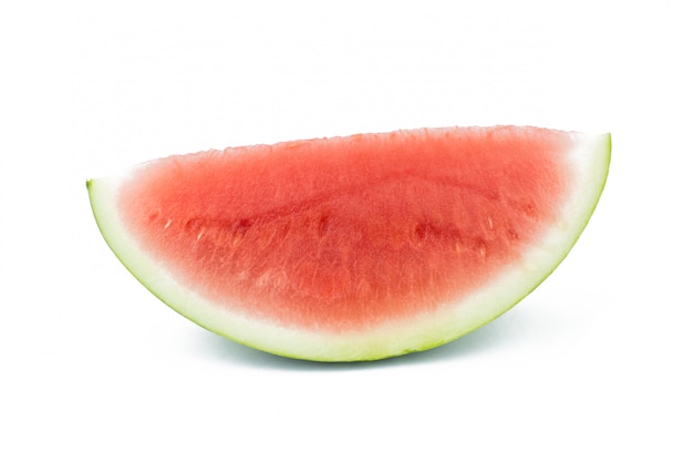 Slice of watermelon no seed on white background