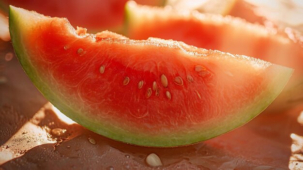 Slice of Watermelon on Table