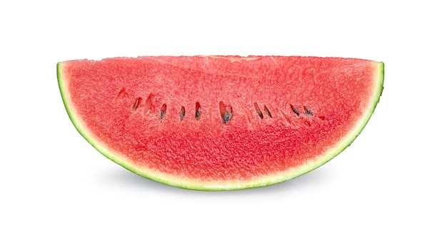 Slice of watermelon on white background