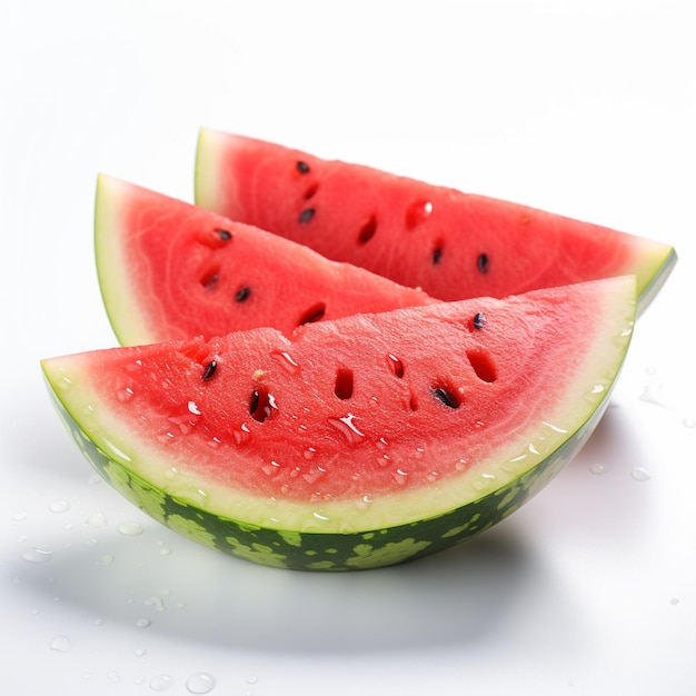 Slice of watermelon on white background