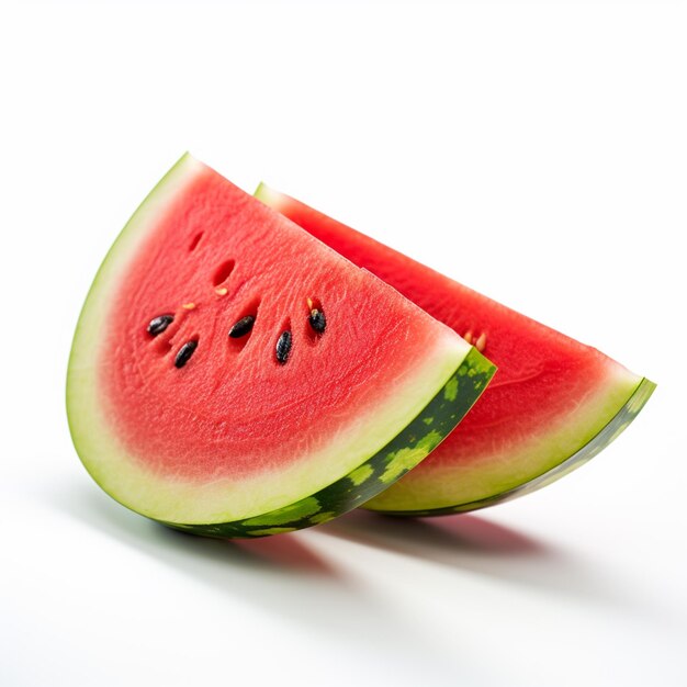 Slice of watermelon on white background